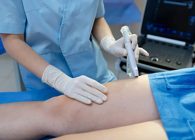 nurse working on veins